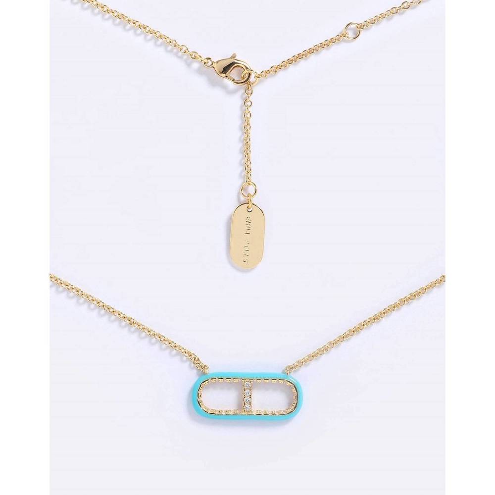 NEW EMMA PILLS women's og choker necklace in gold/blue